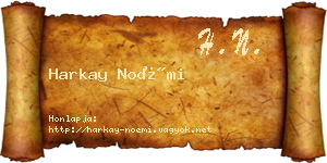 Harkay Noémi névjegykártya